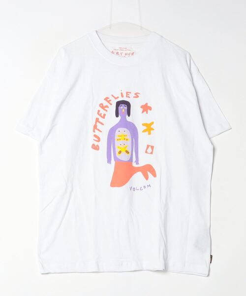 VOLCOM（ボルコム）の「VOLCOM/ボルコム 半袖Tee ルーズシルエット 薄手 DESI A4312413（Tシャツ/カットソー・メンズ・ホワイト・L/M）」の3枚目の写真
