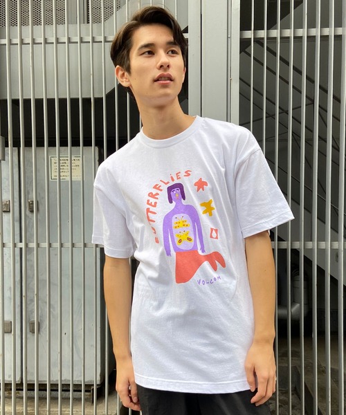 VOLCOM（ボルコム）の「VOLCOM/ボルコム 半袖Tee ルーズシルエット 薄手 DESI A4312413（Tシャツ/カットソー・メンズ・ホワイト・L/M）」の4枚目の写真