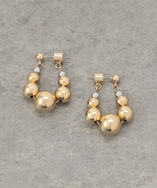 FREAK'S STORE（フリークスストア）の「限定展開　スライド ボール ピアス ２（ピアス（両耳用）・レディース・シルバー/ゴールド・ONE SIZE）」の8枚目の写真