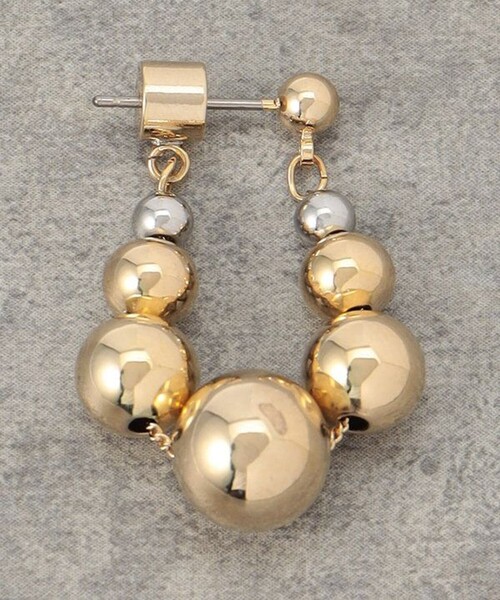 FREAK'S STORE（フリークスストア）の「限定展開　スライド ボール ピアス ２（ピアス（両耳用）・レディース・シルバー/ゴールド・ONE SIZE）」の9枚目の写真