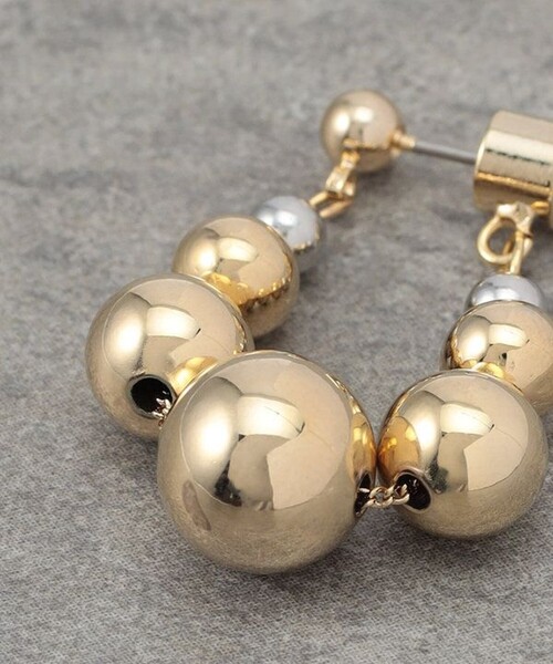 FREAK'S STORE（フリークスストア）の「限定展開　スライド ボール ピアス ２（ピアス（両耳用）・レディース・シルバー/ゴールド・ONE SIZE）」の10枚目の写真