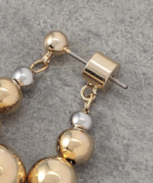 FREAK'S STORE（フリークスストア）の「限定展開　スライド ボール ピアス ２（ピアス（両耳用）・レディース・シルバー/ゴールド・ONE SIZE）」の11枚目の写真