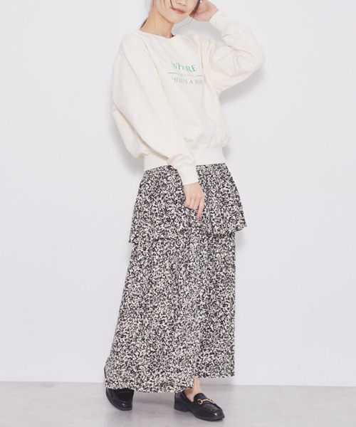 【セール】【高身長サイズあり】プリントティアードロングスカート(スカート)|ARUMDY(アルムディー)