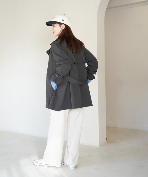ROPE' PICNIC（ロペピクニック）の「【2WAY】スタンドカラーミドルコート（トレンチコート・レディース・チャコールグレー/ベージュ系その他2/ベージュ・36/38）」の7枚目の写真
