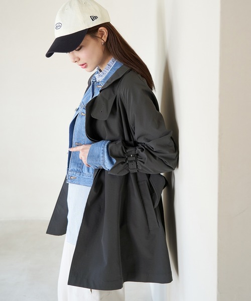 ROPE' PICNIC（ロペピクニック）の「【2WAY】スタンドカラーミドルコート（トレンチコート・レディース・チャコールグレー/ベージュ系その他2/ベージュ・36/38）」の5枚目の写真