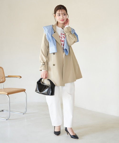 ROPE' PICNIC（ロペピクニック）の「【2WAY】スタンドカラーミドルコート（トレンチコート・レディース・チャコールグレー/ベージュ系その他2/ベージュ・36/38）」の11枚目の写真