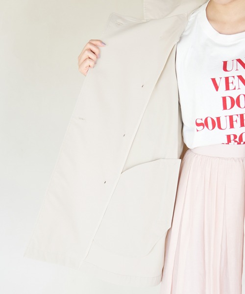 ROPE' PICNIC（ロペピクニック）の「【2WAY】スタンドカラーミドルコート（トレンチコート・レディース・チャコールグレー/ベージュ系その他2/ベージュ・36/38）」の22枚目の写真