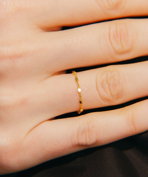 whim（ウィム）の「【NEW】Silver925 tiny chain ring（リング・レディース・シルバー/ゴールド・#9/#13）」の2枚目の写真