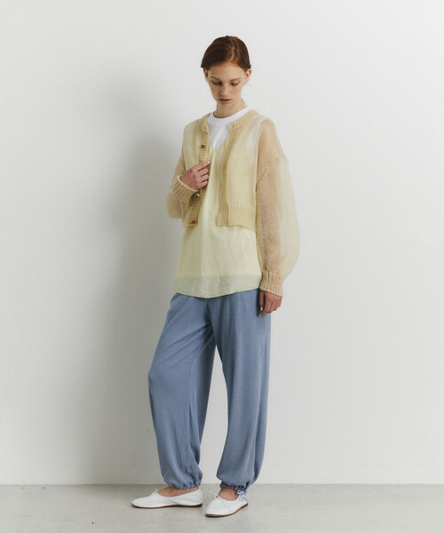 UNFIL(アンフィル)の「unfil | ローシルクジャージー リブワイドパンツ WOMEN(その他パンツ・レディース・ブルー系その他/ブラック系その他・0)」の5枚目の写真