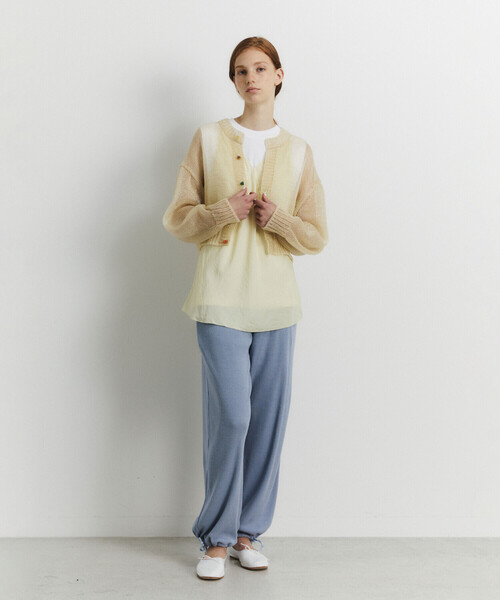 UNFIL(アンフィル)の「unfil | ローシルクジャージー リブワイドパンツ WOMEN(その他パンツ・レディース・ブルー系その他/ブラック系その他・0)」の6枚目の写真