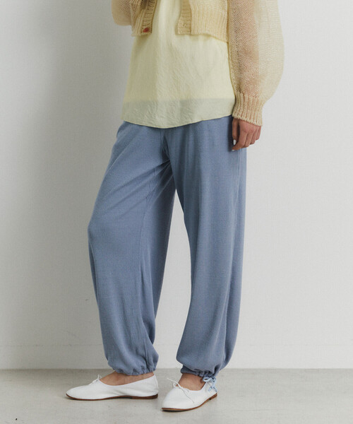 UNFIL(アンフィル)の「unfil | ローシルクジャージー リブワイドパンツ WOMEN(その他パンツ・レディース・ブルー系その他/ブラック系その他・0)」の7枚目の写真