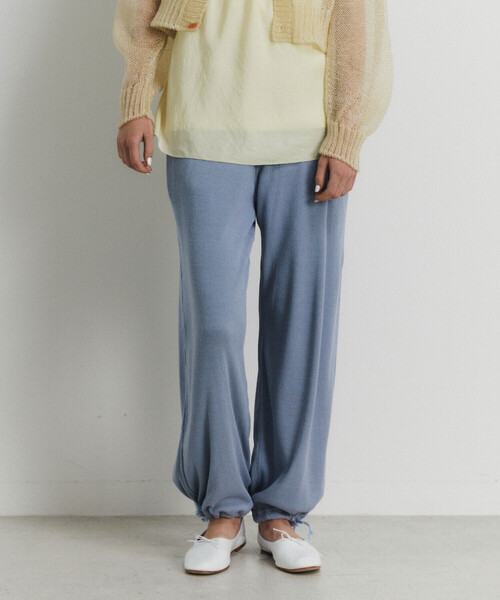 UNFIL(アンフィル)の「unfil | ローシルクジャージー リブワイドパンツ WOMEN(その他パンツ・レディース・ブルー系その他/ブラック系その他・0)」の8枚目の写真