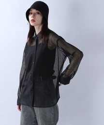 JEANASIS | シアーキリカエメッシュシアーシャツ/109375(シャツ/ブラウス)