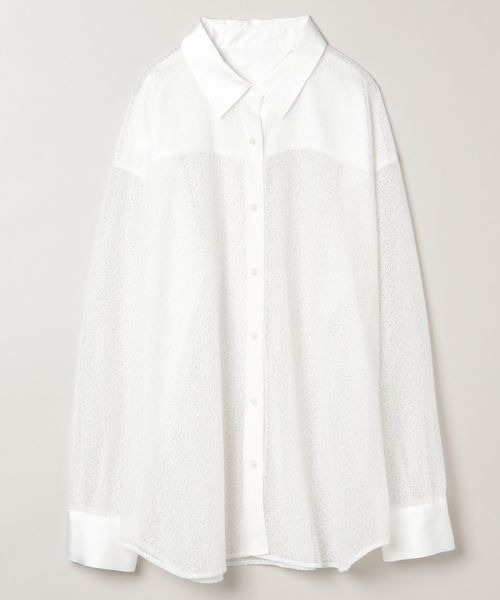 JEANASIS（ジーナシス）の「シアーキリカエメッシュシアーシャツ/109375（シャツ/ブラウス・レディース・ブルー系その他/ホワイト/ブラウン/ブラック・FREE）」の20枚目の写真