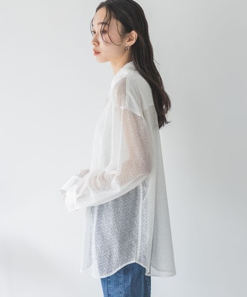 【新品/未使用】JEANASIS メッシュシアーシャツ JEANASIS（ジーナシス）の「シアーキリカエメッシュシアーシャツ