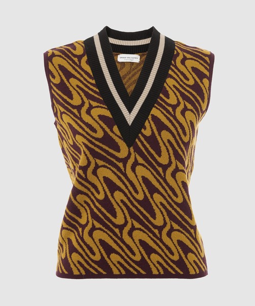 DRIES VAN NOTEN アニマル柄 ニットベスト 楽天市場】ドリスヴァンノッテン ベストの通販