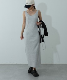 カップ付リブタンクワンピース