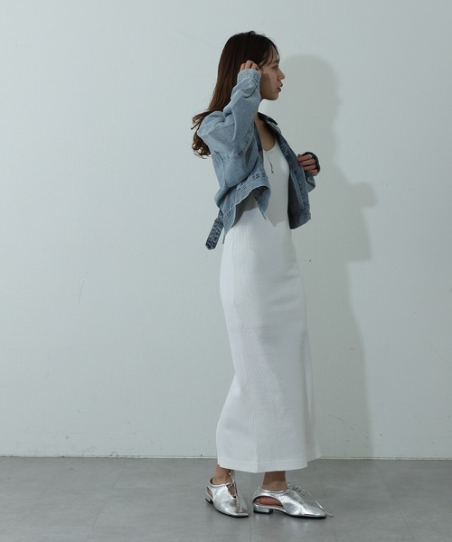 COLONY 2139(コロニートゥーワンスリーナイン)の「カップ付リブタンクワンピース(ワンピース・レディース・ブラック/オフホワイト/グレー・FREE)」の8枚目の写真