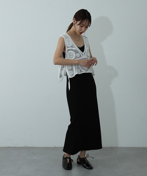 COLONY 2139(コロニートゥーワンスリーナイン)の「カップ付リブタンクワンピース(ワンピース・レディース・ブラック/オフホワイト/グレー・FREE)」の14枚目の写真