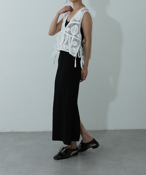 COLONY 2139(コロニートゥーワンスリーナイン)の「カップ付リブタンクワンピース(ワンピース・レディース・ブラック/オフホワイト/グレー・FREE)」の15枚目の写真