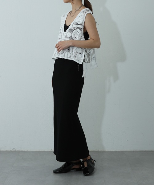 COLONY 2139(コロニートゥーワンスリーナイン)の「カップ付リブタンクワンピース(ワンピース・レディース・ブラック/オフホワイト/グレー・FREE)」の18枚目の写真