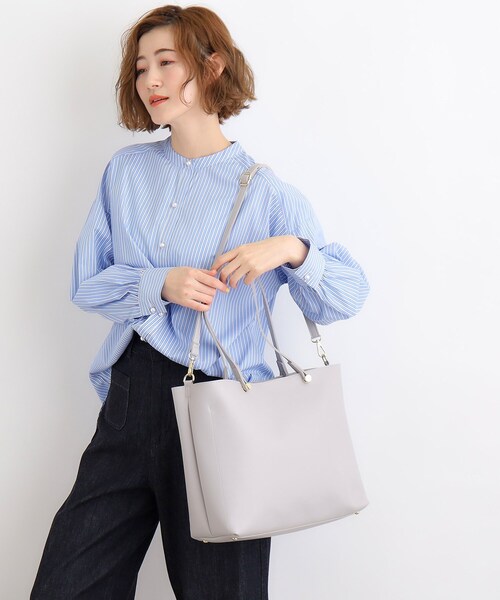 grove（グローブ）の「◆【A4／PC収納可／お仕事】人間工学 サークル機能2WAYトート（トートバッグ・レディース・サックスブルー/ブラック/ライトグレー/サンドベージュ/アイボリー系7・00）」の13枚目の写真