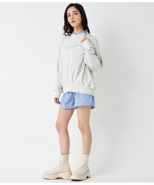 ANAP（アナップ）の「箔プリントサークルロゴプルオーバー（スウェット・レディース・ダークグレー/ライトグレー・FREE）」の6枚目の写真