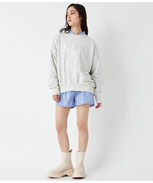 ANAP（アナップ）の「箔プリントサークルロゴプルオーバー（スウェット・レディース・ダークグレー/ライトグレー・FREE）」の5枚目の写真