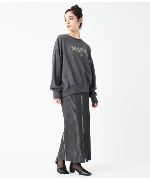 ANAP（アナップ）の「箔プリントサークルロゴプルオーバー（スウェット・レディース・ダークグレー/ライトグレー・FREE）」の11枚目の写真