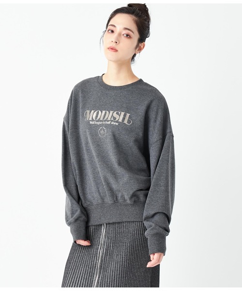 ANAP（アナップ）の「箔プリントサークルロゴプルオーバー（スウェット・レディース・ダークグレー/ライトグレー・FREE）」の9枚目の写真