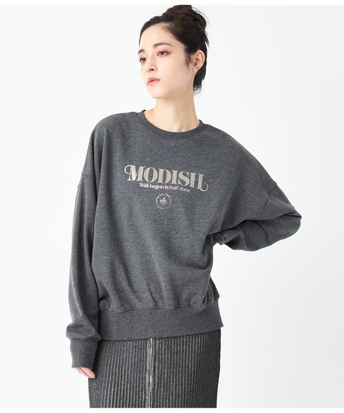 ANAP（アナップ）の「箔プリントサークルロゴプルオーバー（スウェット・レディース・ダークグレー/ライトグレー・FREE）」の7枚目の写真