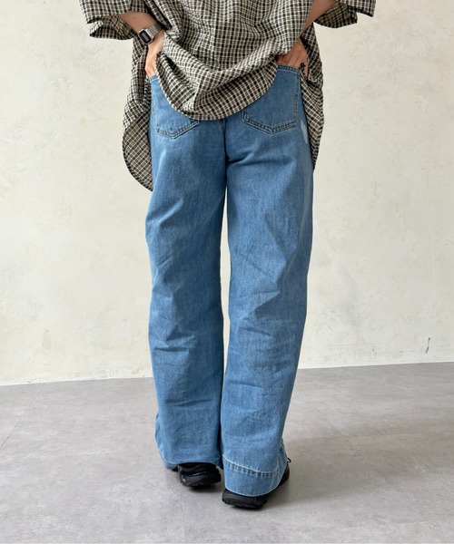 CPCM(シーピーシーエム)の「ダメージストレートデニム(デニムパンツ・レディース・ブルー/ネイビー・SMALL/MEDIUM)」の4枚目の写真