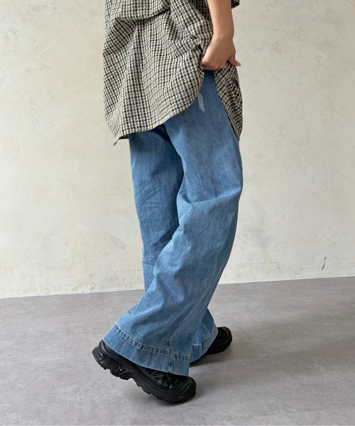 CPCM(シーピーシーエム)の「ダメージストレートデニム(デニムパンツ・レディース・ブルー/ネイビー・SMALL/MEDIUM)」の5枚目の写真