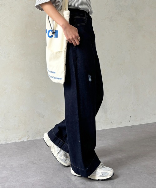 CPCM(シーピーシーエム)の「ダメージストレートデニム(デニムパンツ・レディース・ブルー/ネイビー・SMALL/MEDIUM)」の10枚目の写真