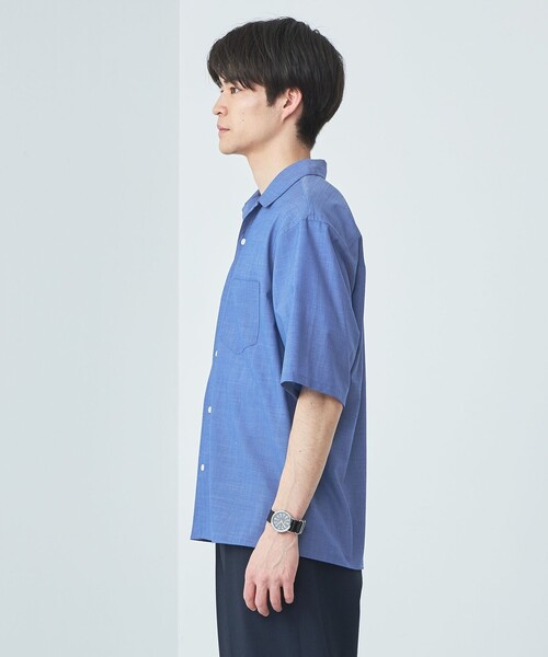 green label relaxing（グリーンレーベルリラクシング）の「ウォッシャブルトロ ジャスト ルーズ オープンカラー シャツ -マシンウォッシャブル・防シワ・ストレッチ-（シャツ/ブラウス・メンズ・モカ/ネイビー/ピンク/ライム/ライトブルー/ダークグリーン・XS/S/M/L/XL）」の15枚目の写真