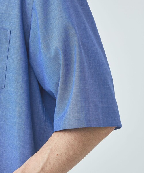 green label relaxing（グリーンレーベルリラクシング）の「ウォッシャブルトロ ジャスト ルーズ オープンカラー シャツ -マシンウォッシャブル・防シワ・ストレッチ-（シャツ/ブラウス・メンズ・モカ/ネイビー/ピンク/ライム/ライトブルー/ダークグリーン・XS/S/M/L/XL）」の18枚目の写真