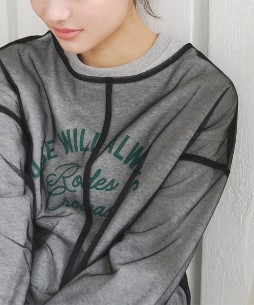 KOBE LETTUCE(コウベレタス)の「チュールオーバートップス(その他トップス・レディース・ブラック/オフホワイト/グレー/ブルー・M)」の7枚目の写真