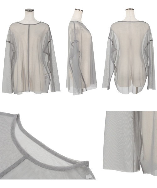 KOBE LETTUCE(コウベレタス)の「チュールオーバートップス(その他トップス・レディース・ブラック/オフホワイト/グレー/ブルー・M)」の9枚目の写真
