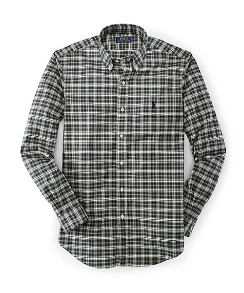 POLO RALPH LAUREN（ポロ ラルフ ローレン）の「スリムフィット ストレッチ オックスフォード シャツ（シャツ/ブラウス・メンズ・パープル/グリーン系その他/ネイビー・LARGE/MEDIUM/SMALL/X-LARGE/X-SMALL/XX-LARGE）」の2枚目の写真