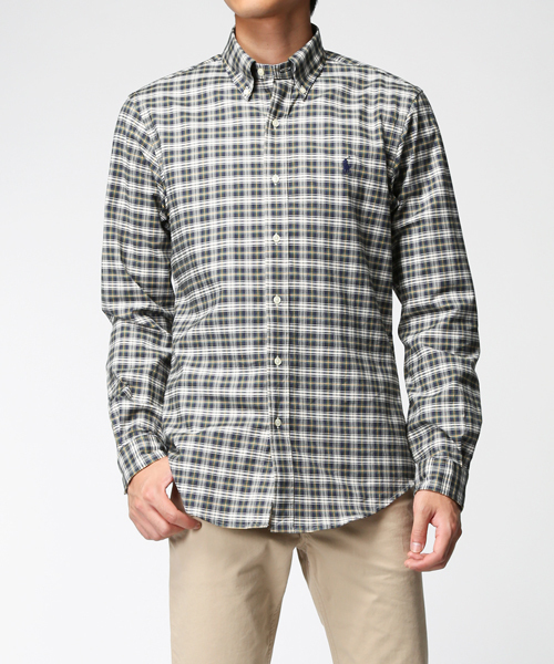 POLO RALPH LAUREN（ポロ ラルフ ローレン）の「スリムフィット ストレッチ オックスフォード シャツ（シャツ/ブラウス・メンズ・パープル/グリーン系その他/ネイビー・LARGE/MEDIUM/SMALL/X-LARGE/X-SMALL/XX-LARGE）」の6枚目の写真