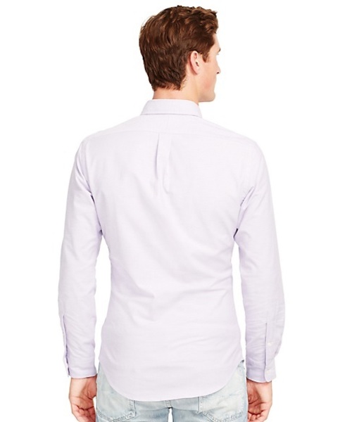 POLO RALPH LAUREN（ポロ ラルフ ローレン）の「スリムフィット ストレッチ オックスフォード シャツ（シャツ/ブラウス・メンズ・パープル/グリーン系その他/ネイビー・LARGE/MEDIUM/SMALL/X-LARGE/X-SMALL/XX-LARGE）」の8枚目の写真