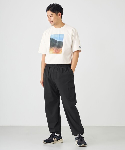 SHARE PARK(シェアパーク)の「【撥水・UVカット・ストレッチ・軽量 】ナイロンカーゴパンツ(Lサイズ)(その他パンツ・メンズ・ベージュ系/ブラック系・LARGE)」の3枚目の写真