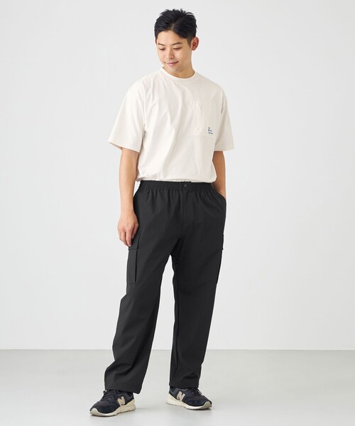 SHARE PARK(シェアパーク)の「【撥水・UVカット・ストレッチ・軽量 】ナイロンカーゴパンツ(Lサイズ)(その他パンツ・メンズ・ベージュ系/ブラック系・LARGE)」の4枚目の写真