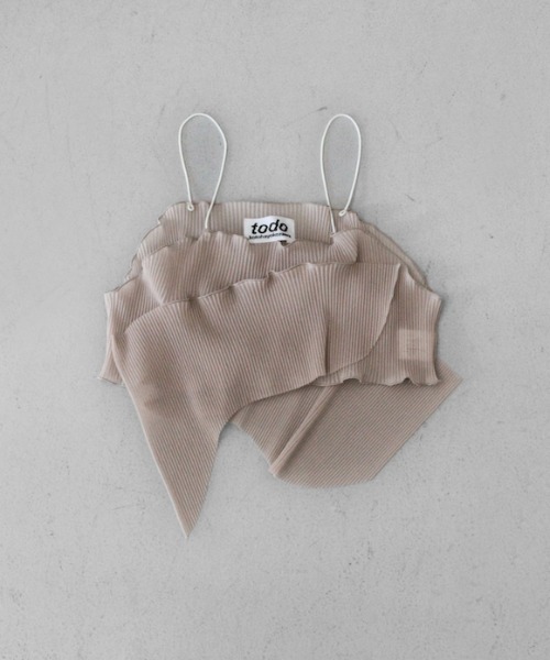 kotohayokozawa(コトハヨコザワ)の「kotohayokozawa todo Sheer Short Camisole(キャミソール・レディース・カーキ/オレンジ/ベージュ/ホワイト/ブラック・FREE)」の3枚目の写真