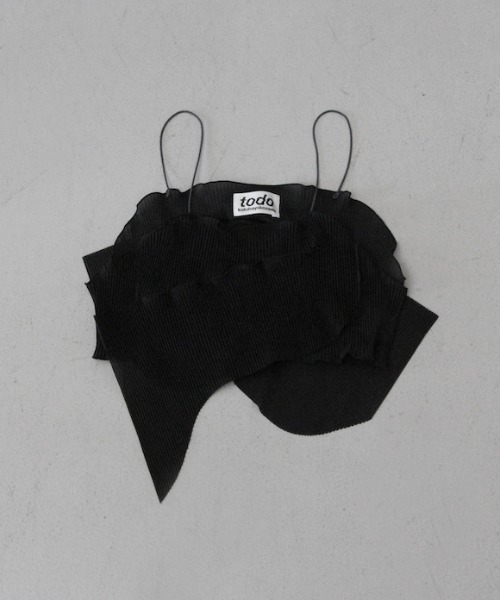 kotohayokozawa(コトハヨコザワ)の「kotohayokozawa todo Sheer Short Camisole(キャミソール・レディース・カーキ/オレンジ/ベージュ/ホワイト/ブラック・FREE)」の1枚目の写真
