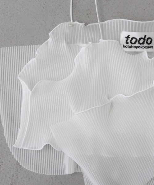 kotohayokozawa(コトハヨコザワ)の「kotohayokozawa todo Sheer Short Camisole(キャミソール・レディース・カーキ/オレンジ/ベージュ/ホワイト/ブラック・FREE)」の13枚目の写真