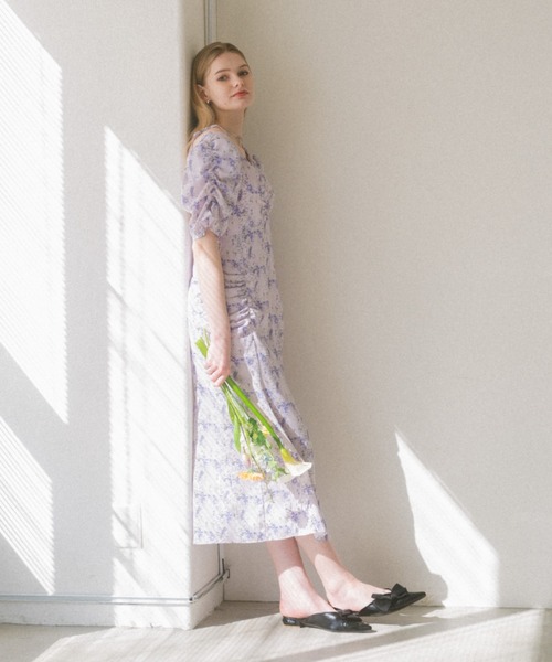 ECREL（エクレール）の「フラワープリントギャザーマーメイド