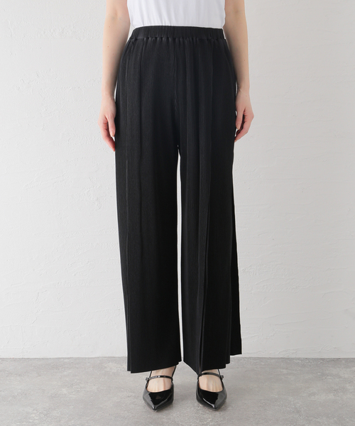 パンツ kotohayokozawa   TD24A-PT PLEATED PANTS kotohayokozawa】スリットプリーツパンツ – ファッション