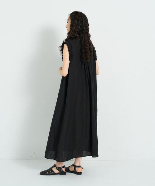 conges payes ADIEU TRISTESSE（コンジェ ペイエ アデュートリステス）の「タックフリルスリーブレスワンピース（ワンピース・レディース・イエロー/ブラック・38）」の13枚目の写真