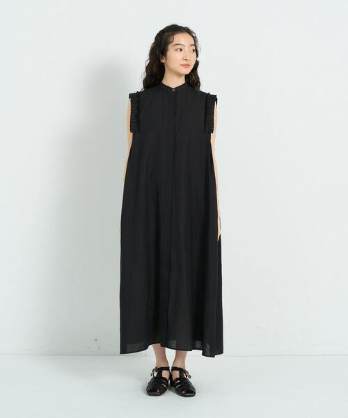 conges payes ADIEU TRISTESSE（コンジェ ペイエ アデュートリステス）の「タックフリルスリーブレスワンピース（ワンピース・レディース・イエロー/ブラック・38）」の14枚目の写真